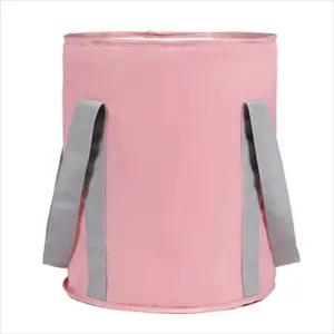 b08 엠보 휴대용 접이식 족욕바구니 핑크용기 여행용기 접이기 핑크기 탕기 용탕기 욕기