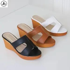 [애슬릿] 통굽 슬리퍼 발편한 사무실 키높이 데일리 힐 7cm