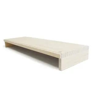 원목 자석모니터선반 라인형 WMS02 나무선반 우드 받침 받침대 컴퓨터대 와이드대 대형대 스탠드 모니터대