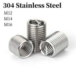 M12 M14 M16 304 스테인레스 스틸 스레드 수리 삽입 와이어 스크류 슬리브 Helicoil 패스너 액세서리 하드