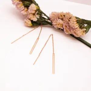 14k 일자 드롭 귀걸이 OPNIE0176-1