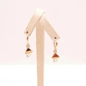 14k 마름모 큐빅 원터치 귀걸이 OPNIE1281-1