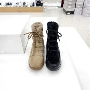 [탠디]by미셸 x24519 소가죽  4cm 통굽 초경량 털내피 여성 앵글부츠 cc1_CC