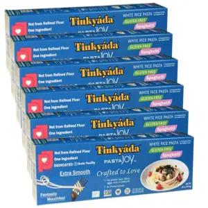 팅크야다 화이트 라이스 스파게티 파스타 16온스 6팩 - 흰 쌀로 만든 텐 프리 드라이
