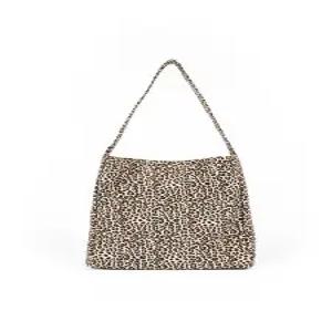 [로아드로아]레오파드 플랫 호보 쇼퍼백 (베이지)