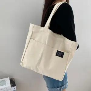 [라일리] Rly 여성 데일리 무지 더블 포켓 숄더백 캔버스백 캔