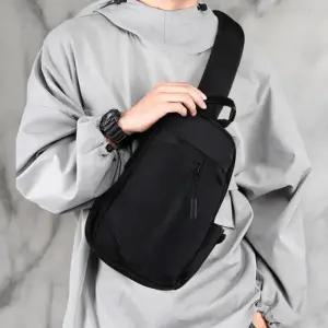 [옷자락]남자 지퍼 바디 간편보관 크로스 슬링백
