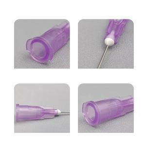 호환 1/4inch 100PCS 총검 플라스틱 디스펜스 바늘 산업용 접착제 무딘 팁 액체주사기에 적합