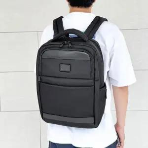 [옷자락]남성 캐주얼 사각형 수납백 블랙 그레이 학생용 백팩