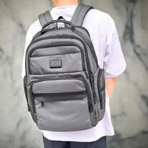 [옷자락]남성 캐주얼 심플 지퍼 포켓 학생용 가방 사각형 백팩