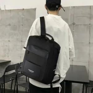 [옷자락]남자 멀티포켓 스퀘어 캠퍼스룩 블랙 여자 백팩