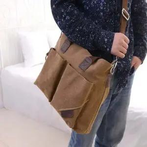 남자 소가죽지퍼 대용량수납공간 캐주얼 숄더백 3컬러