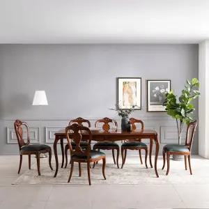 클레식 빈티지 엔틱 보노 엔틱 6인 식탁 테이블 의자 세트