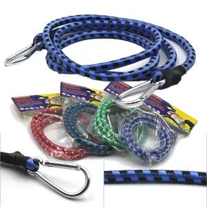 비너타입 탄력 고리줄바 2M 뒷바구니 짐받이 밧줄 화물고정 자전거줄 고무줄 걸이 로프 끈