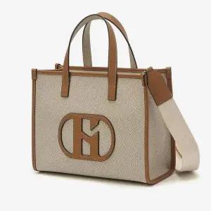 [헤지스](센텀시티점) 핸드백  베이지 가죽 배색 토트백 미디움 HIBA5E108I2