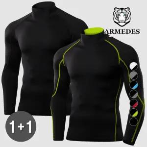 아르메데스 언더레이어 쿨티셔츠 베이스레이어 컴프레션 테크핏 운동복 터틀 AR-57 2P
