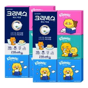 크리넥스 카카오 프렌즈 230매x6개입 x 2팩 미니사이즈 미용티슈