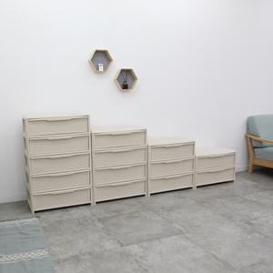 국내생산 에띠앙 와이드형 3단/4단/5단 라탄서랍장 아이보리