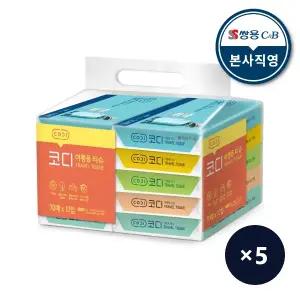 코디 여행용티슈 70매x10입 5팩
