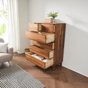 칼릭스 멀바우 원목 5단 서랍장 900