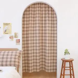 와플 기모체크 창문 커튼 140cmx150cm)