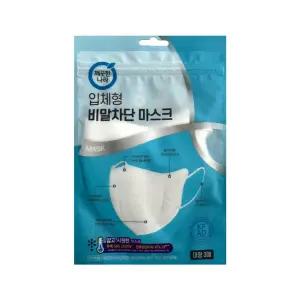 깨끗한나라 입체형 비말차단 코편한 마스크 KF-AD 대형 3입x10개(총30매)