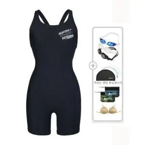 [레노마수영복](하남점)* 폴리백증정*여성 솔리드X백 반신수영복 수경 수모 브라켑 가방 5종세트 LF2F86...