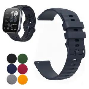 어메이즈핏 빕6 호환 스포츠밴드 물결패턴 우레탄 스트랩