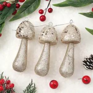 3p세트(황금버섯) 오너먼트 트리 샴페인골드