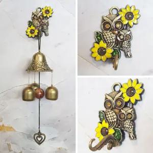 커플부엉이 황동 현관문 출입문 풍경종 문종 도어벨 문딸랑이 현관문종