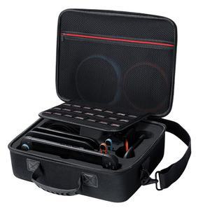 TiMOVO 올인원 닌텐도 스위치 2(2025)용 휴대용 케이스, 2 콘솔용 여행용 보관 케이스 / 도크 프로 컨트롤러 AC 어댑터 21 게임 카드 슬롯 기타 액세서리, 블랙