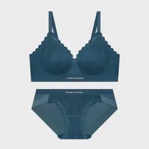 코데즈컴바인 CODES COMBINE 이너웨어 스칼럽레이스 심리스 노와이어 햄팬티 세트애쉬블루 3541963 122877