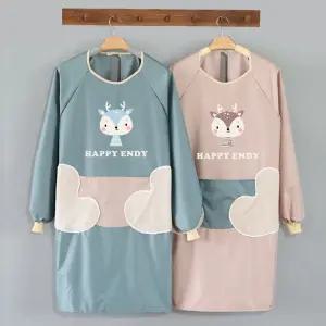 하트 타올 방수 작업복 긴팔 앞치마