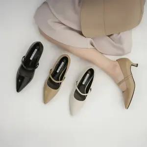 SOVO 베인드 미들힐 펌프스 5cm