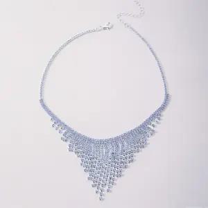 공연 목걸이 시상식 드레스 Y 블링 파티 큐빅 초커 드롭