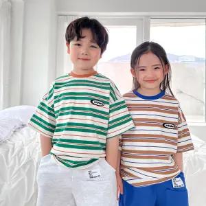 [아도르베베] 아동 주니어 위드 스트라이프 반팔 티셔츠