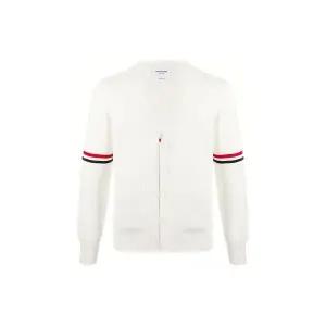 [톰브라운] 코튼 밀라노 스티치 암밴딩 브이넥 가디건 134852955