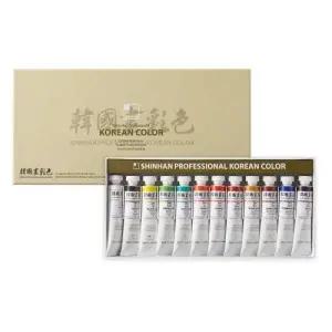 신한 전문가 한국화 물감 20ml Tube 12색 세트