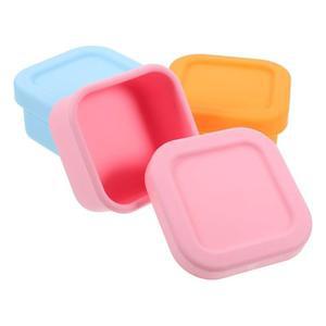 아이들을위한 다채로운 실리콘 도시락 100ML 내구성 학교를위한 용기 휴대용 상자