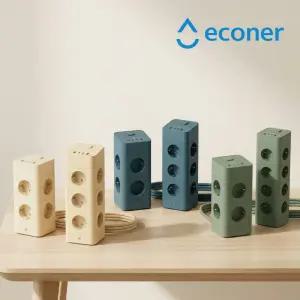 에코너 큐브 타워 멀티탭 12구 16구 (USB 4포트) 전선 1.8m 4000W