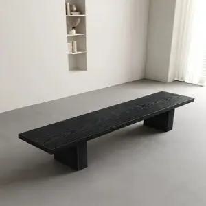 벤치 팔걸이 스툴 블랙 애쉬 식당 철제 감성 미술관