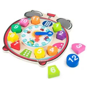 5살 시계 공부 숫자 맞추기 원목퍼즐 교구 어린이 만2세 아기 두뇌발달 4살