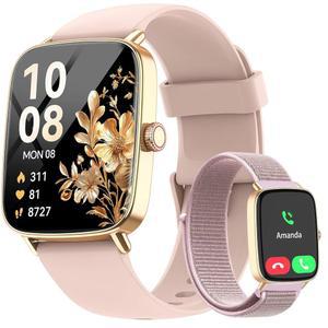 여성용 스마트워치 85인치 HD 스마트워치 삼성 모드 2밴드 피트니스 호환 전화 포함 이상의 안드로이드 걸기 SPO2 방수 수면 100개 응답 IP68 심박수 모니터 스포츠 트래커