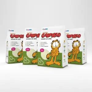 [4개세트] 가필드 카사바 모래 그린(가는입자) 4.55kg 고양이 모래