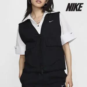 나이키 여성용 조끼 /e3- FV6311-010 / 우먼스 스포츠웨어 에센셜 루즈 우븐 카고 베