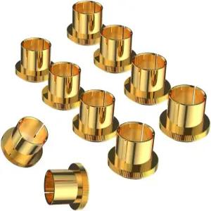 오디오캐스트 10배 RCA 캡 금 도금 구리 보호 노이즈 스토퍼 HiFi 먼지 커버 섀시 소켓 플러그 잭을 위한