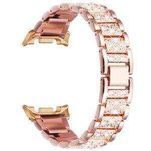 삼성 갤럭시 워치 8 40mm 여성용 럭셔리 다이아몬드 밴드 교체 스트랩, 클래식 메탈 벨트