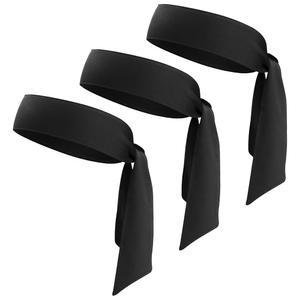 eAj 헤드 타이 여성용 헤드밴드 스포츠 스웨트밴드, 3팩 조절 가능한 닌자 헤드밴드 가라테 타이 백 스웨트 위킹 운동 헤드밴드 농구, 러닝, 테니스, 육상용 헤드밴드