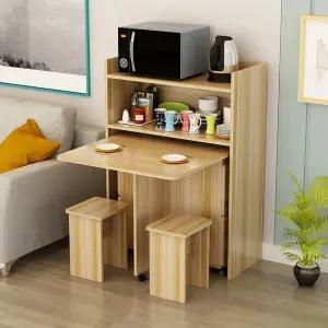 다용도 접이식 식탁 렌지대 식탁 A 80cm 세트 수납장 1.2m 사이드 확장형 80cm 주방