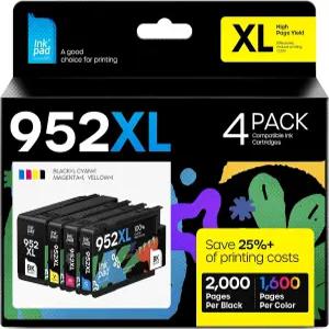 952 XL용 iKPAD 952XL 호환 잉크 카트리지 콤보 팩 교체 Officejet Pro 7740 8210 8720 8740 8715 7720